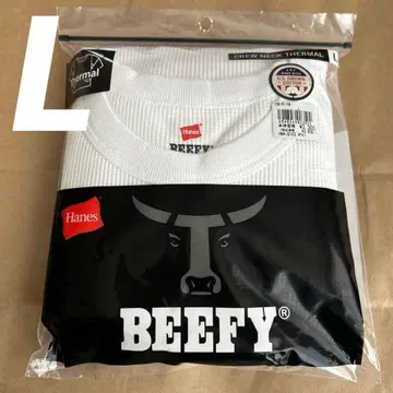 미사용 새상품 Hanes BEEFY 크루넥 서멀 화이트 L