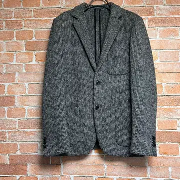 (레어) 투모로우랜드x해리스 트위드 헤링본 직조 테일러드 자켓