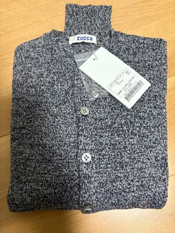 zucca 니트 가디건 긴팔 네이비 혼방