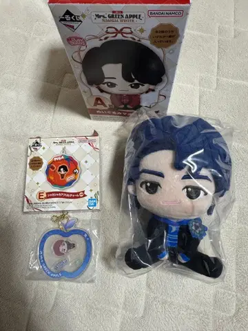 미세스 제일복권 봉제 인형 마스코트 바스락 아크릴 참 세트