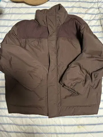 브라운 아우터 자켓 리브 포함