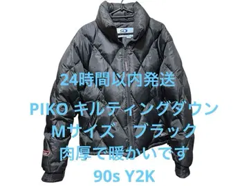 90s PIKO 블랙 두툼한 다운 자켓 M 사이즈 Y2K