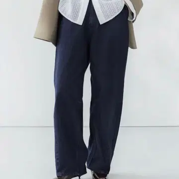 crewre 크루레 소프트 카비 데님 슬랙스 사이즈 2