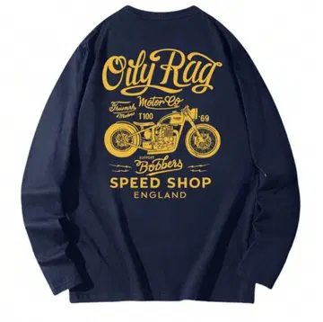 Oily Rag 바이크 프린트 긴팔 티셔츠 L