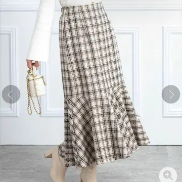 CLEAR BASIC 트위드 머메이드 스커트