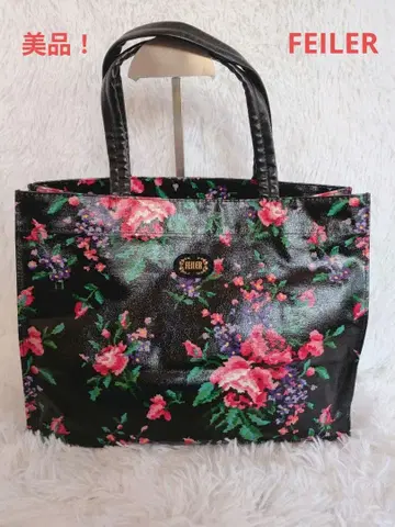 컨디션 최상! FEILER 페이러 토트백 디지털 플라워 A4 사이즈 가능
