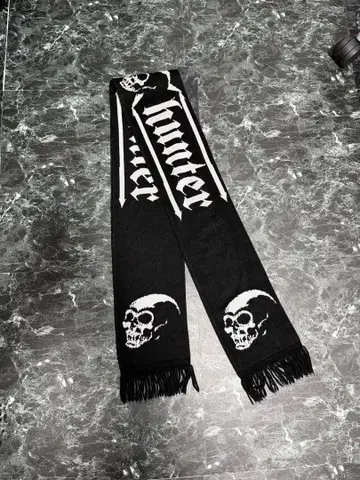 BOUNTY HUNTER 바운티 헌터 니트 머플러 스컬 해골