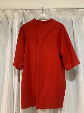 nitca 캐시미어 혼방 코쿤 코트 오하쇼리 심홍 농적