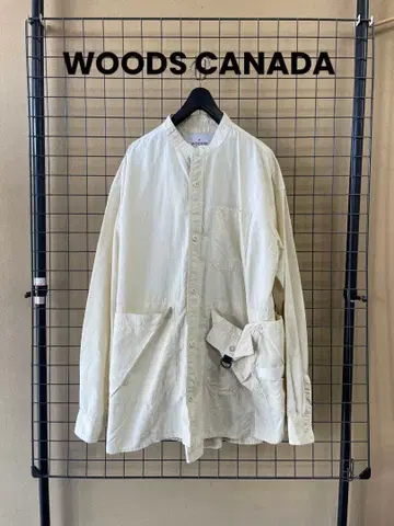 WOODS CANADA 우즈 밴드 카라 빅 포켓 빅 셔츠