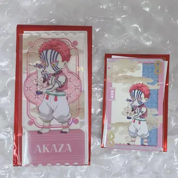 [ 귀멸의 칼날 ] 아카자 중국 한정판 비유 시리즈 아크릴 티켓, 카드