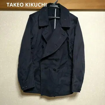 다케오 키쿠치 래글런 슬리브 피코트