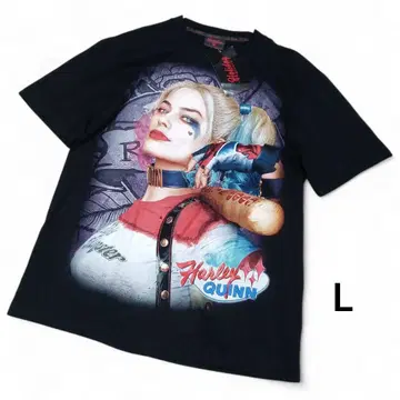 미사용 할리퀸 조커 무비 T셔츠 블랙 L