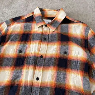 GAP 갭 옴브레 체크 긴팔 플란넬 셔츠 아메카지 L