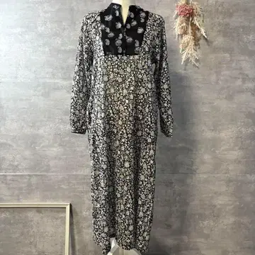 놈브르 임페어 Flower&Paisley 래글런 롱 원피스