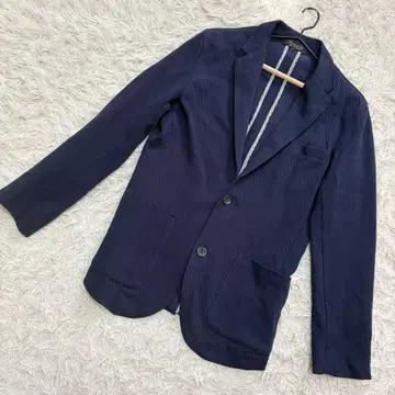 UNITED ARROWS 고품질 테일러드 자켓 코튼 네이비 ( L )