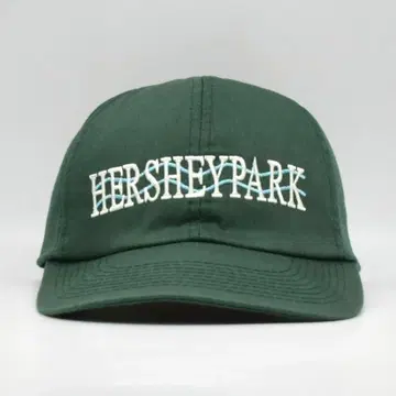 허쉬파크 놀이공원 허쉬 초콜릿 기업 자수 캡 그린