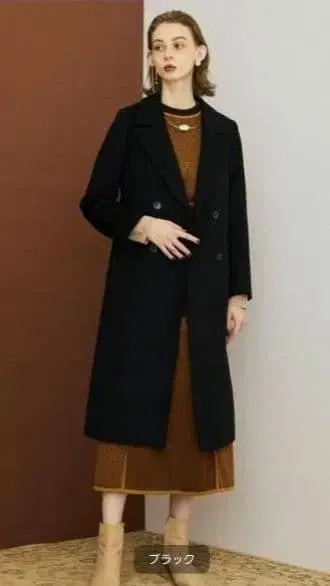 PUBLIC TOKYO 캐시미어 울 백 플레어 코트