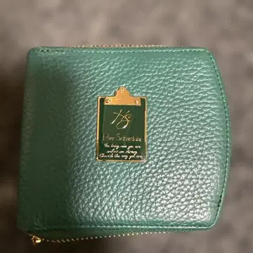 그린 가죽 접이식 지갑