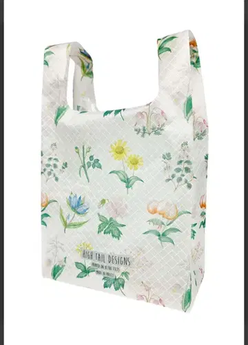 하이테일 디자인 Small 에코백 Mountain FlowersWhite