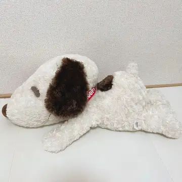 SNOOPY 스누피 누워있는 봉제 인형 모카 브라운