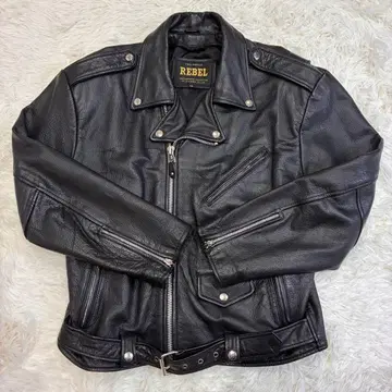 REBEL 더블 라이더스 자켓 소가죽 레더 빈티지 블랙