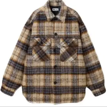 NAPTIME 체크 패딩 자켓 M 아이보리 LOOK북 포함