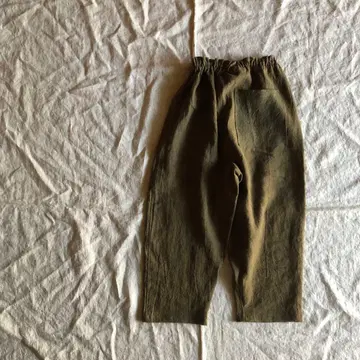 린넨울 짧은 몸빼 카키