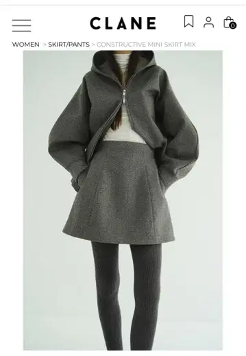 CLANE CONSTRUCTIVE MINI SKIRT 믹스