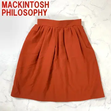 A439 매킨토시 철학 미디 스커트 플레어 오렌지 36