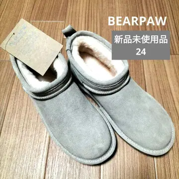 미사용 새상품 BEARPAW 어그 부츠 숏 매쉬룸 24