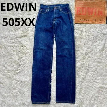 EDWIN 505XX 빨간색 셀비지 스트레이트 S