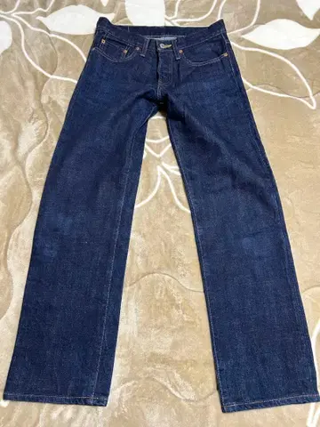 바니스 다크 블루 데님 청바지 버튼 플라이 사이즈표 참조