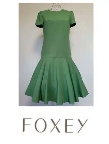 FOXEY 폭시 울 소재 원피스 그린 레어 42