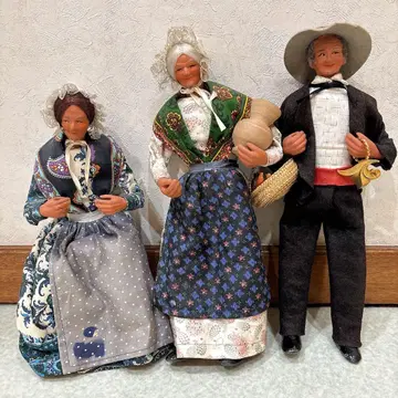 프랑스 산통 인형 흙인형 빈티지 3종 세트