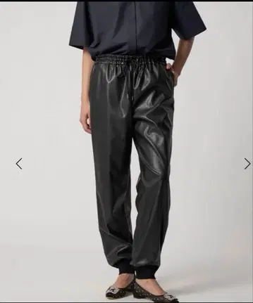 미사용 새상품 드로어 레더라이크 트랙 팬츠