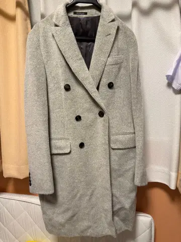 엠포리오 아르마니 알파카 혼방 더블 체스터 코트 50 이탈리아제