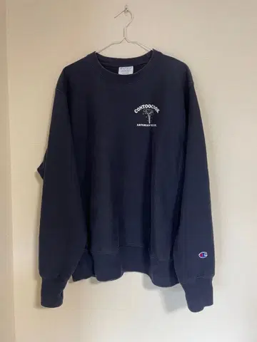 Champion CONTOOCOK 맨투맨 M 네이비 리버스 위브