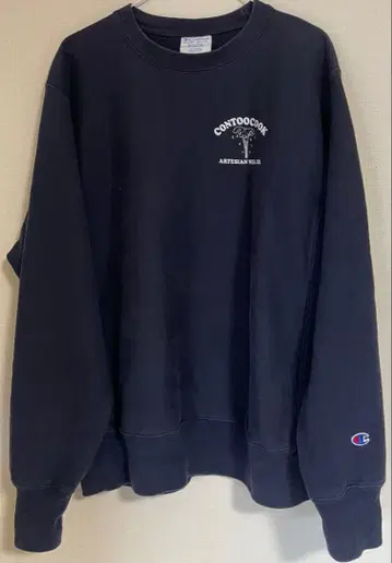 Champion CONTOOCOK 맨투맨 M 네이비 리버스 위브