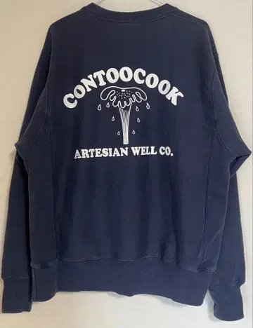 Champion CONTOOCOK 맨투맨 M 네이비 리버스 위브