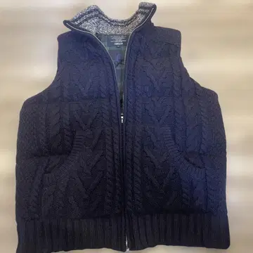 FIDELITY 다운 니트 베스트 육중 울 100% 사이즈 L