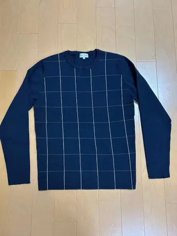 폴 스미스 네이비 체크 니트 M