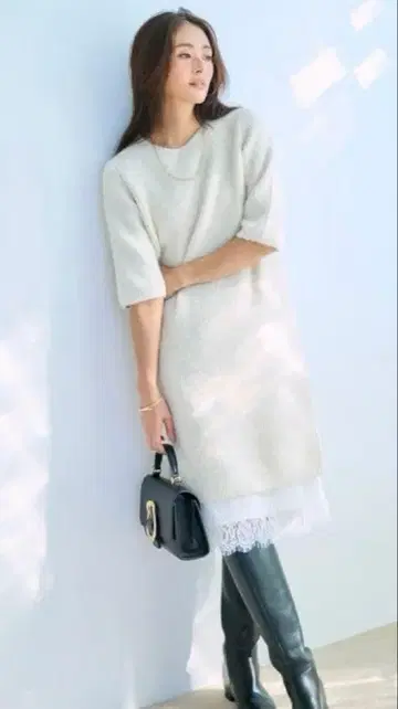 CADUNE 멜란지 미니 원피스