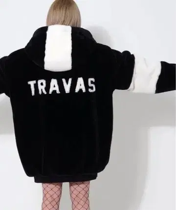 TRAVAS TOKYO 후드티 자켓 블랙