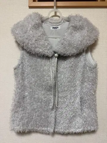 HIROKO BIS 후드 부착 라이트 그레이 베스트