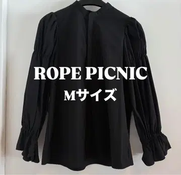 ROPE PICNIC 로페피크닉 퍼프 슬리브 블라우스 블랙 38