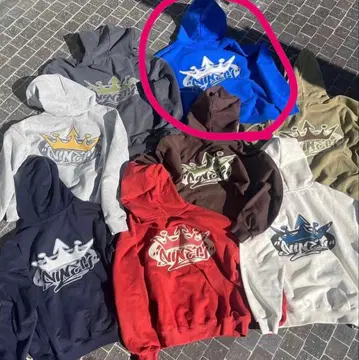 킹 로고 후디 파랑 L 사이즈