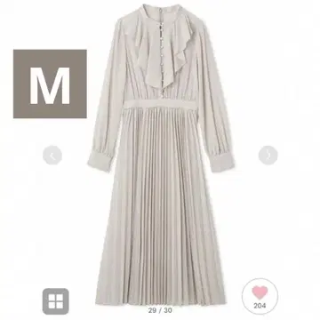 최저가 프레이 아이디 넥 프릴 플리츠 프린트 원피스 M