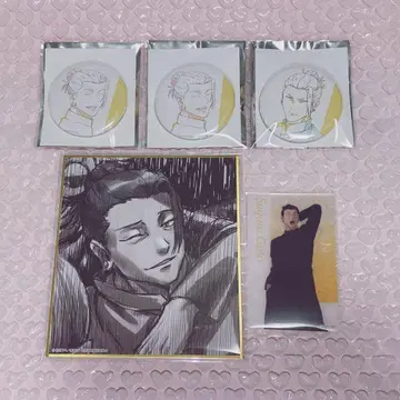 주술회전 여름 유우지 캔뱃지 색지 클리어 카드 애니메이션 주술회전전