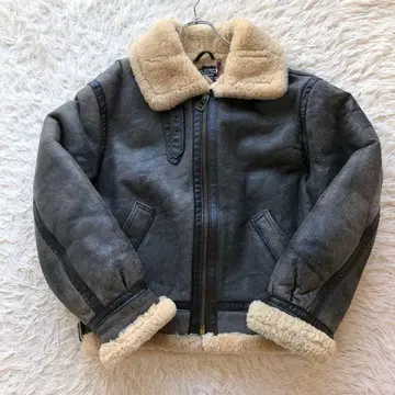 [ 리얼 무스탕 3L ] 샷 플라이트 자켓 블랙 보아 B-3 USA제