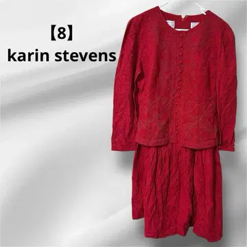 [ 8 ] karin stevens 빨간색 자수 원피스 세레모니
